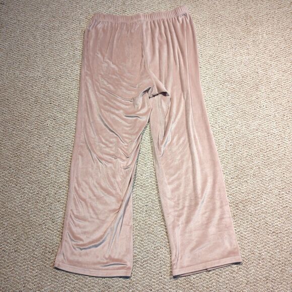 Juicy Couture Sweatpants Sleepwear Womens XL Pink Rhinestone Velour Lounge - Picture 5 of 7